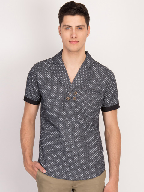 

LA LOFT Men Grey Regular Fit Printed Casual Shirt