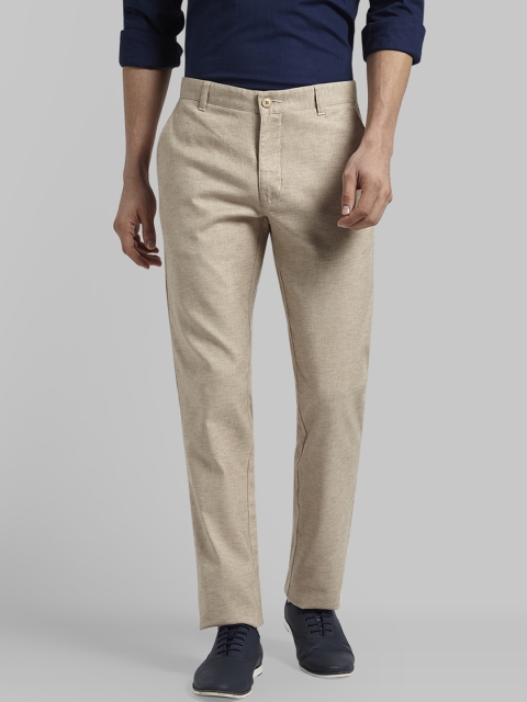 

Parx Men Khaki Slim Fit Solid Regular Trousers