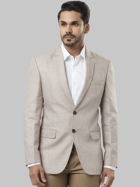 

Raymond Men Brown Printed Regular Fit Single-Breasted Blazer