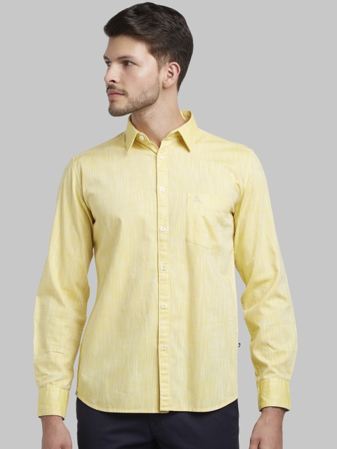 

Parx Men Yellow Slim Fit Self Design Casual Shirt