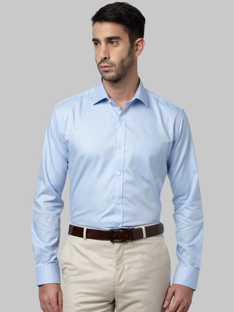 

Park Avenue Men Blue Slim Fit Self Design Formal Shirt