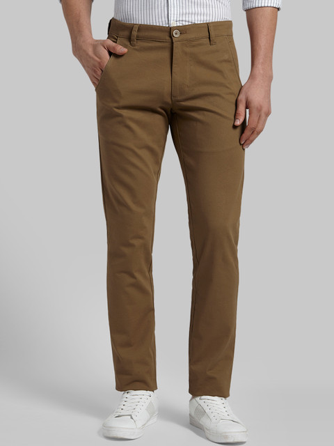 

Parx Men Brown Tapered Fit Solid Regular Trousers