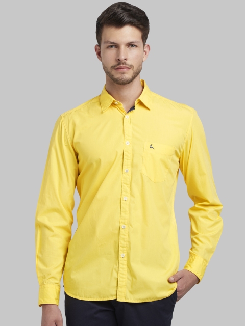 

Parx Men Yellow Slim Fit Solid Casual Shirt