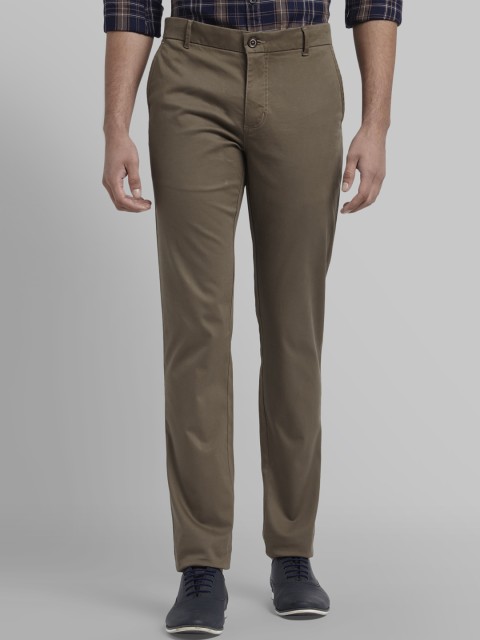 

Parx Men Brown Slim Fit Solid Regular Trousers