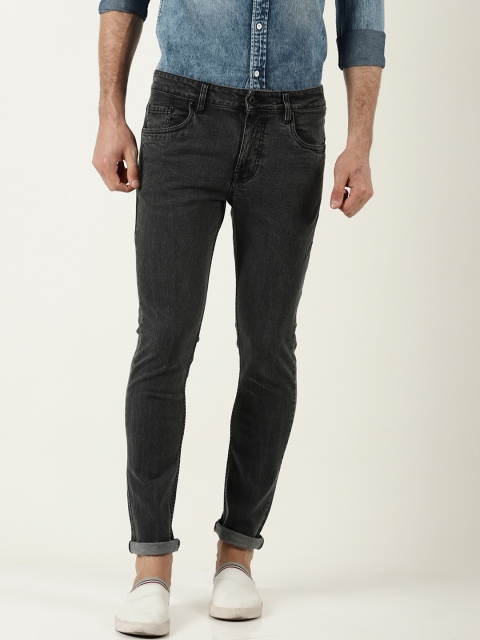 

Blue Saint Men Charcoal Skinny Fit Mid-Rise Clean Look Stretchable Jeans