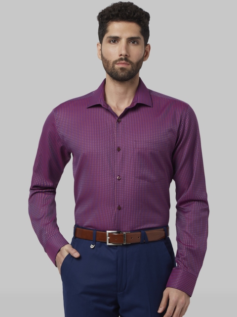 

Park Avenue Men Purple Slim Fit Self Design Formal Shirt