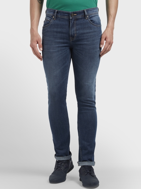 

ColorPlus Men Blue Tapered Fit Mid-Rise Clean Look Stretchable Jeans