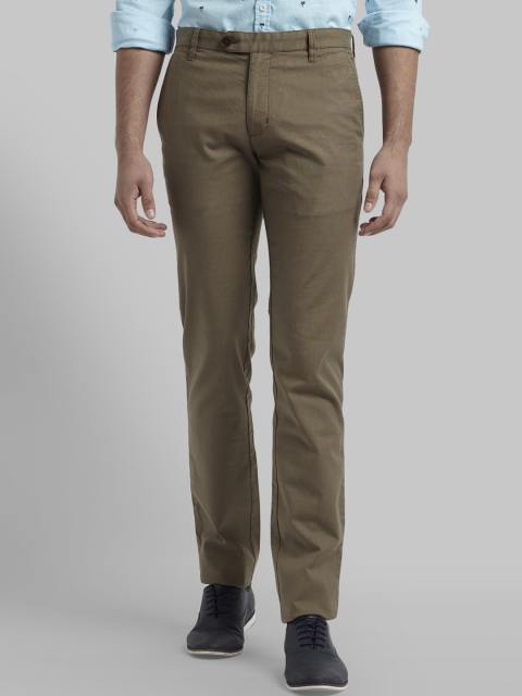 

Parx Men Khaki Slim Fit Solid Regular Trousers
