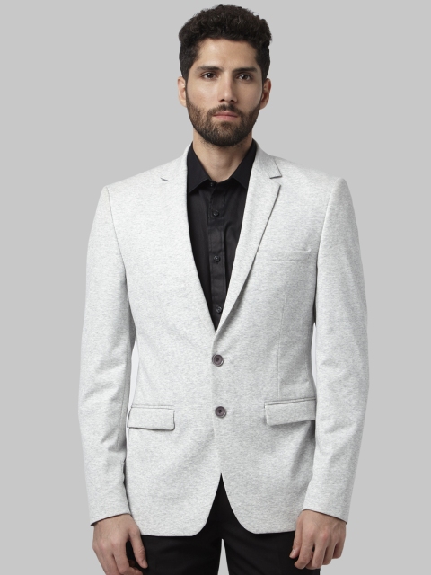 

Park Avenue Men Grey Single Breasted Blazer
