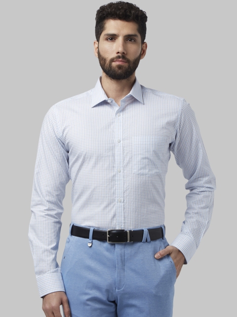 

Park Avenue Men Blue Slim Fit Checked Formal Shirt