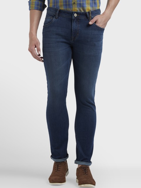 

ColorPlus Men Blue Tapered Fit Mid-Rise Clean Look Stretchable Jeans