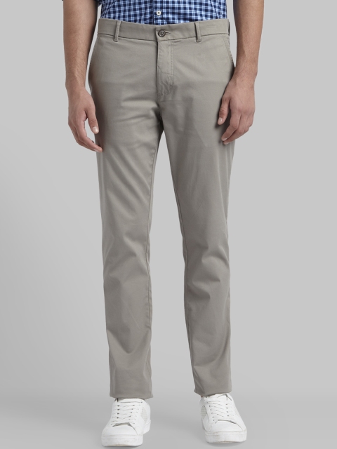 

Parx Men Grey Slim Fit Solid Regular Trousers