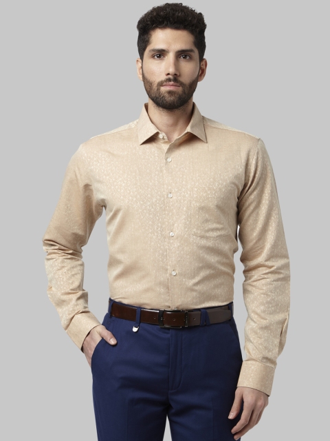 

Park Avenue Men Brown Slim Fit Self Design Formal Shirt