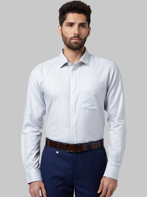 

Park Avenue Men Grey Slim Fit Printed Formal Shirt