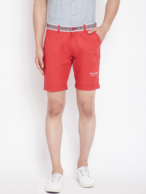 

Canary London Men Red Solid Regular Fit Regular Shorts