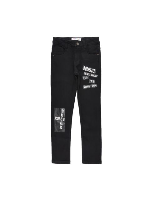 

POPPERS by Pantaloons Boys Black Tapered Fit Mid-Rise Clean Look Jeans