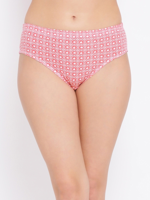 

Clovia Women Pink Printed Hipster Briefs PN2873P22XL