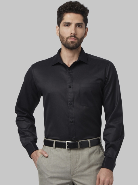 

Park Avenue Men Black Regular Fit Solid Formal Shirt