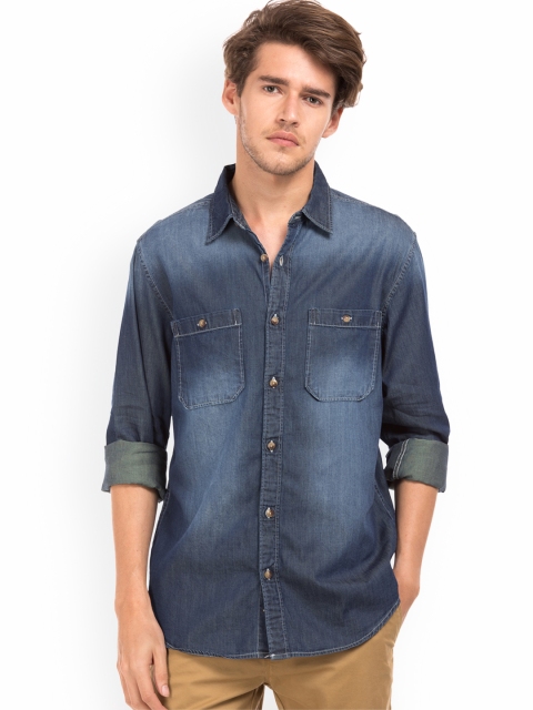 

Aeropostale Men Blue Regular Fit Faded Casual Shirt