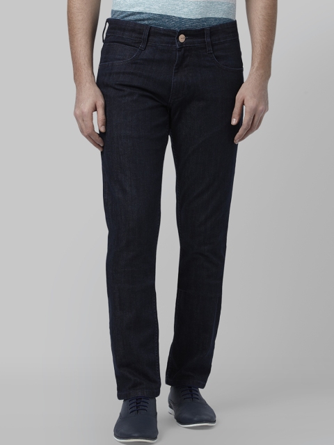 Park Avenue Men Blue Regular Fit Mid-Rise Clean Look Stretchable Jeans