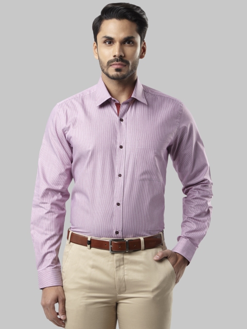 

Raymond Men White & Red Regular Fit Striped Formal Shirt