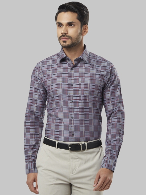 

Raymond Men Grey Regular Fit Checked Formal Shirt