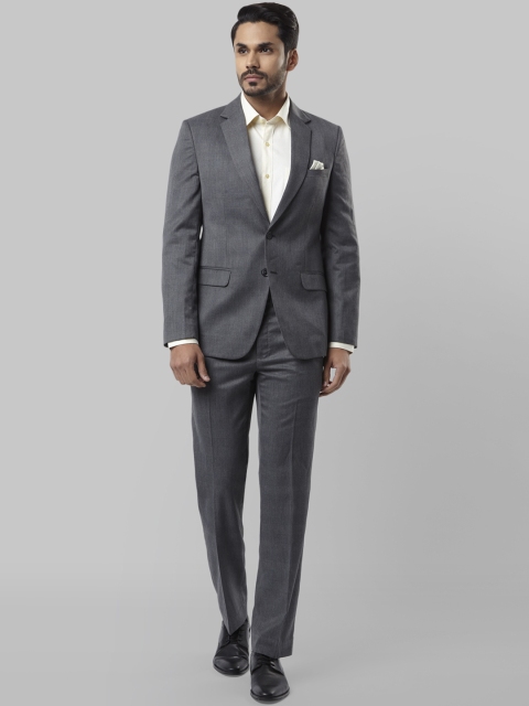 

Raymond Men Grey Solid Regular Fit Single-Breasted Formal Suit