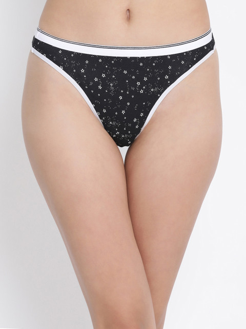 

Clovia Women Black & White Printed Thongs PN2922P13XL