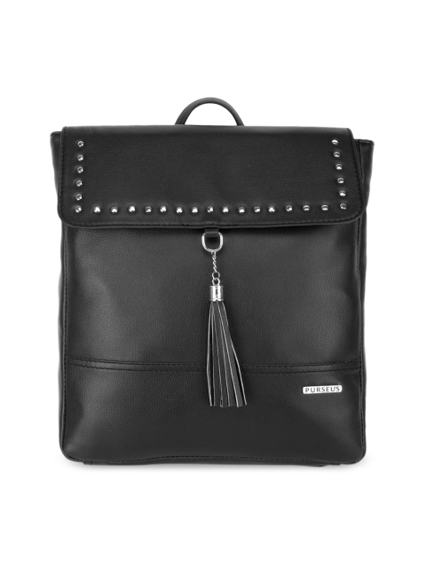 

Purseus Women Black Solid Backpack