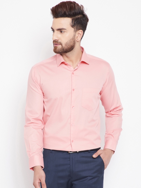 

Canary London Men Pink Slim Fit Self Design Formal Shirt
