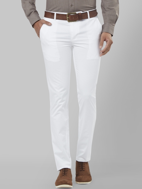 

Raymond Men White Slim Fit Solid Formal Trousers