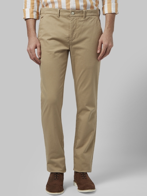 

Park Avenue Men Beige Regular Fit Solid Formal Trousers