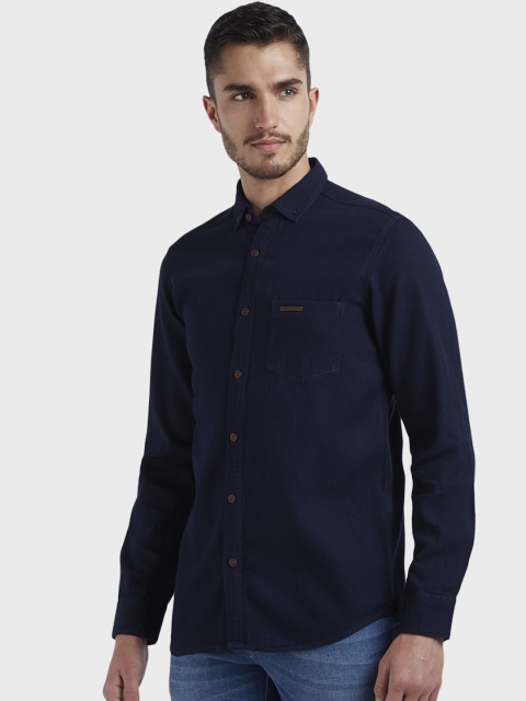 

ColorPlus Men Navy Blue Regular Fit Solid Casual Shirt