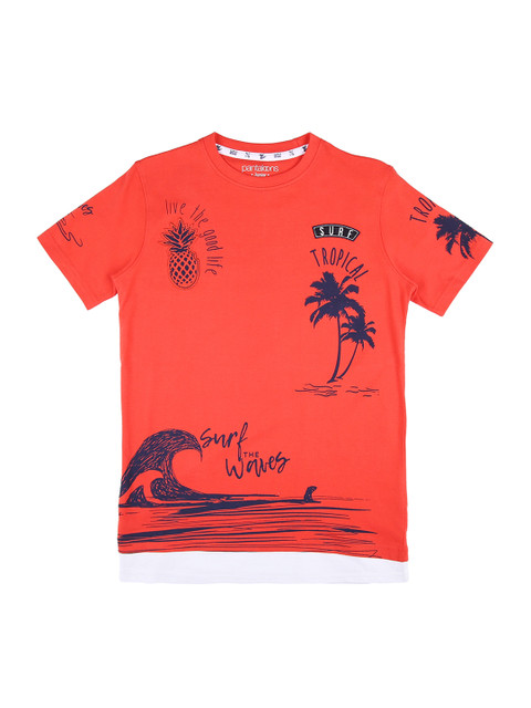 

POPPERS by Pantaloons Boys Coral Printed Round Neck T-shirt
