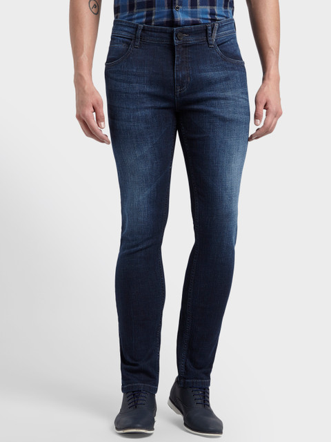 

ColorPlus Men Blue Tapered Fit Mid-Rise Clean Look Stretchable Jeans