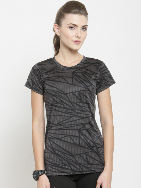 

Boston Club Women Black Printed Round Neck T-shirt