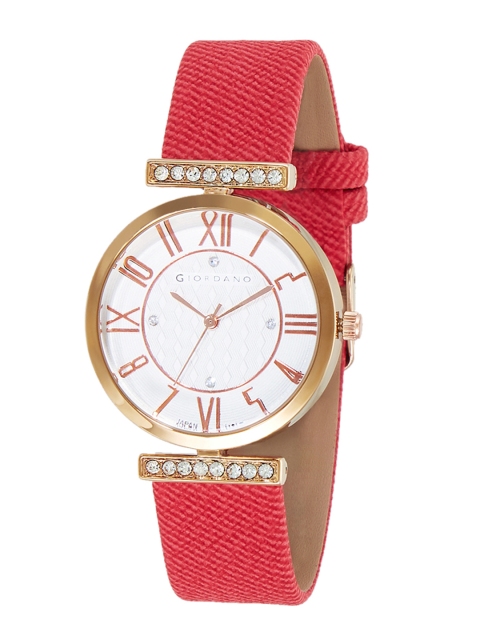

GIORDANO Women White & Gold-Toned Analogue Watch C2152-01