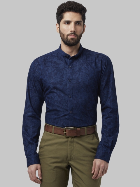 

Park Avenue Men Blue Manhattan Slim Fit Printed Formal Shirt
