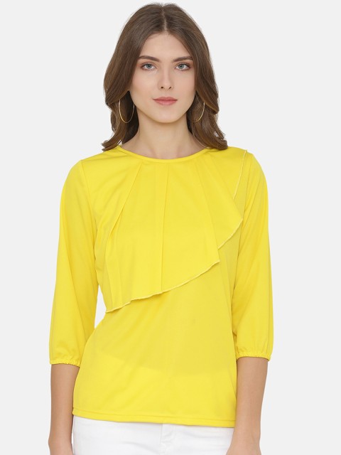 

Yaadleen Women Yellow Solid Top