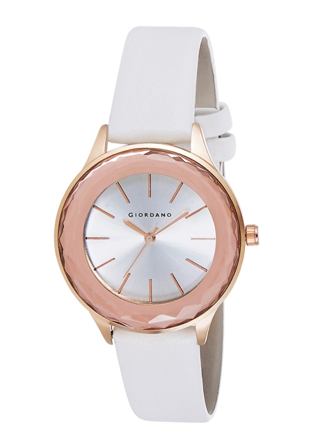 

GIORDANO Women Silver-Toned Analogue Leather Watch C2120
