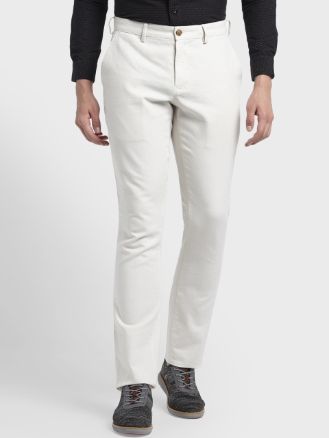 

ColorPlus Men Beige Regular Fit Solid Regular Trousers