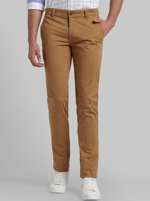 

Parx Men Khaki Slim Fit Solid Regular Trousers
