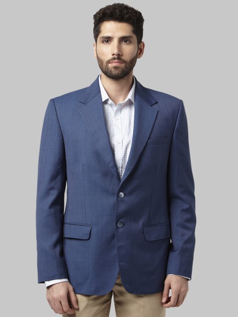 

Park Avenue Men Blue Solid Suit