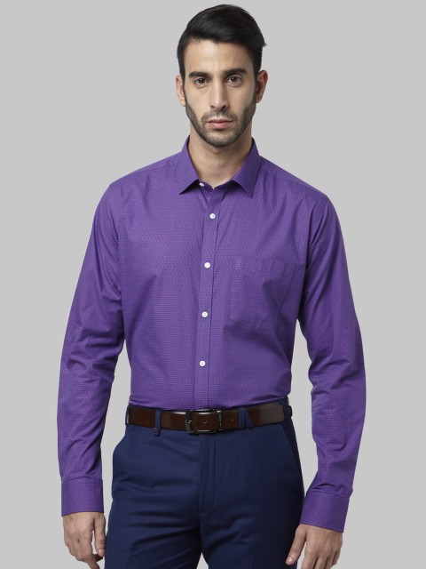 

Park Avenue Men Purple Slim Fit Printed Formal Shirt