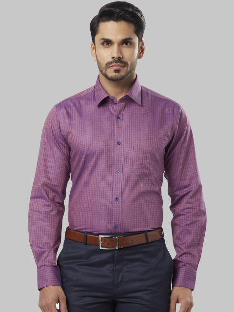 

Raymond Men Purple Regular Fit Checked Formal Shirt