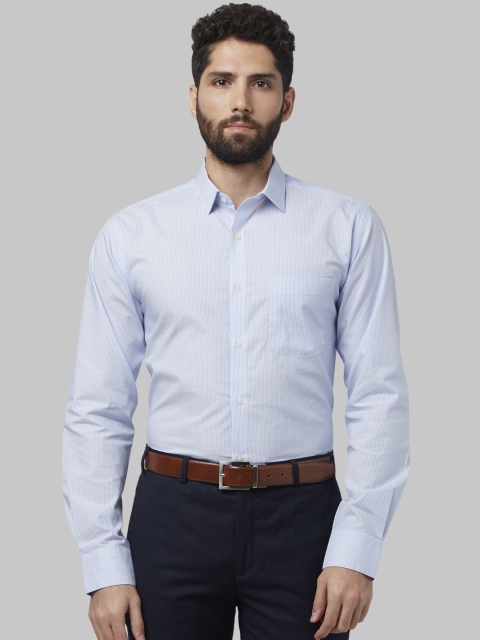 

Park Avenue Men Blue Slim Fit Striped Formal Shirt