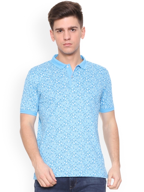 

Van Heusen Men Blue Printed Polo Collar T-shirt