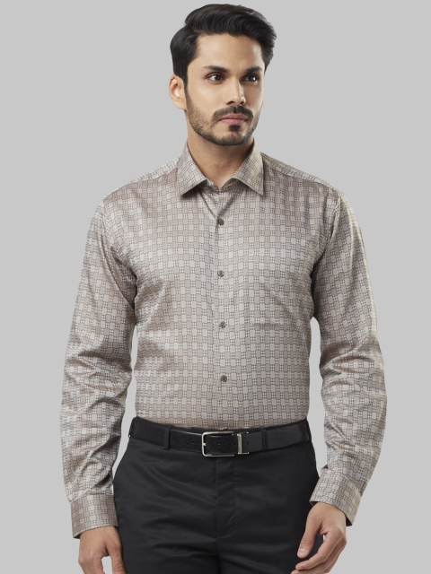 

Raymond Men Brown & Grey Regular Fit Printed Formal Shirt