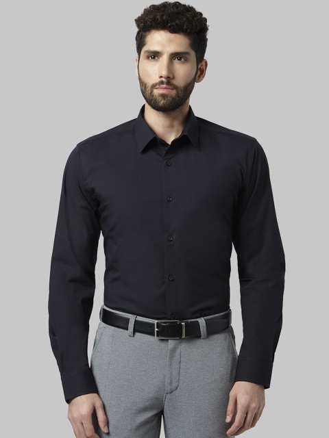 

Park Avenue Men Black Slim Fit Solid Formal Shirt