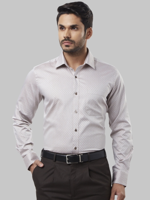 

Raymond Men Grey & Brown Regular Fit Printed Formal Shirt